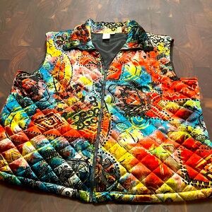 Cold water Creek Crushed velvet vest XL